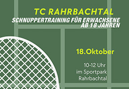 TC Rahrbachtal Schnuppertraining